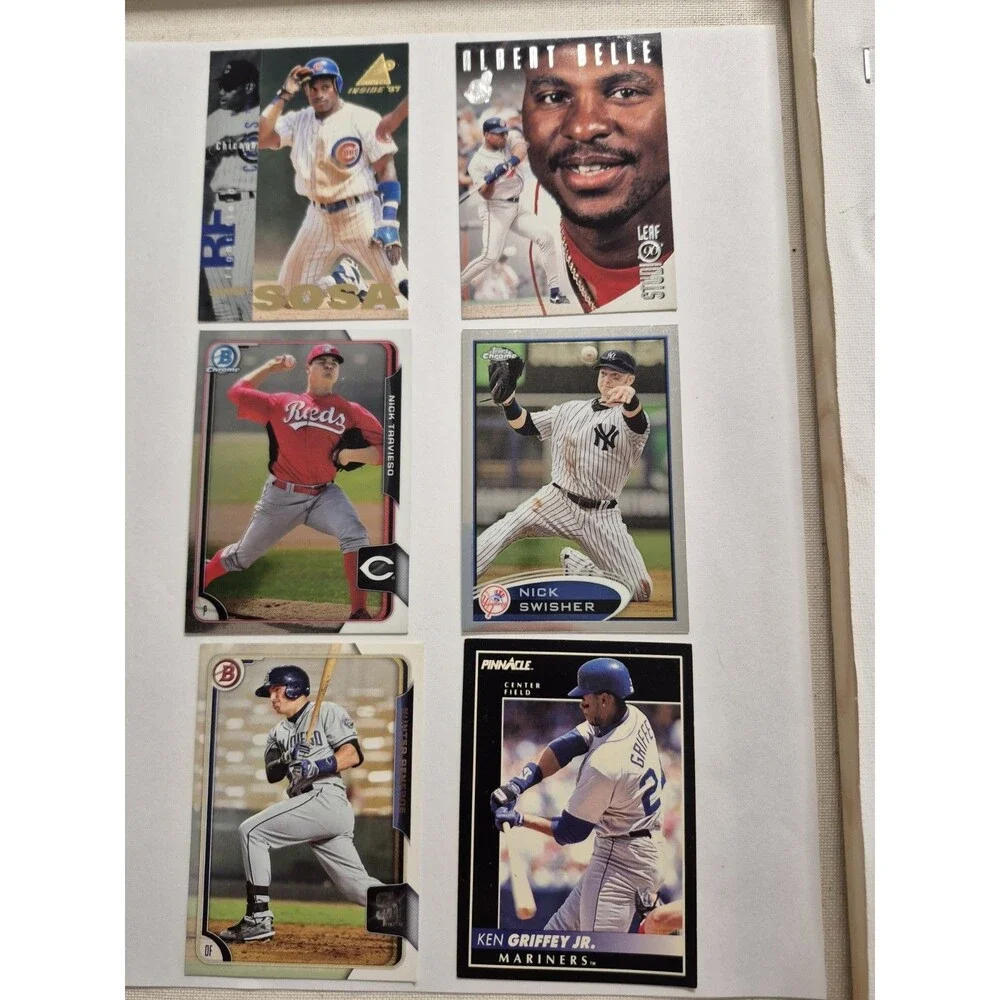 MLB Baseball Card Lot Ken Griffey Jr Sammy Sosa Albert Belle Nick Swisher Hunter